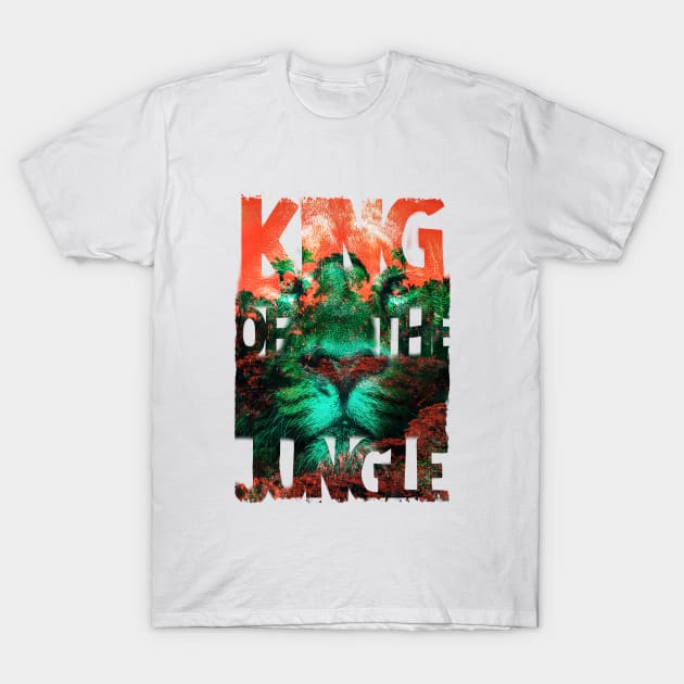 Lion In The Wild King Of The Jungle T-Shirt by UNDERGROUNDROOTS